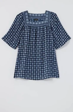 J.Jill Wearever Shirred Square-Neck Top | Jjill-Women Shirts & Blouses