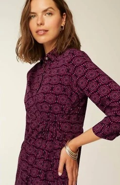 J.Jill Wearever Shirred Tie-Front Dress | Jjill-Women Dresses