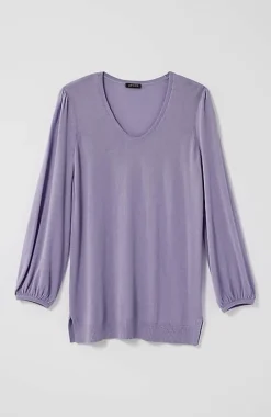 J.Jill Wearever Silk-Blend Blouson-Sleeve Sweater | Jjill-Women Sweaters