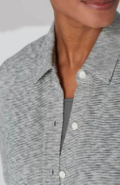 J.Jill Wearever Textured Button-Front Tunic | Jjill-Women Tops & Tees