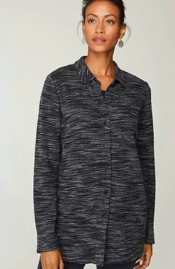 J.Jill Wearever Textured Button-Front Tunic | Jjill-Women Tops & Tees