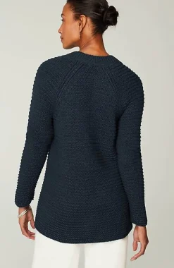 J.Jill Wearever Textured Split-Neck Sweater | Jjill-Women Sweaters