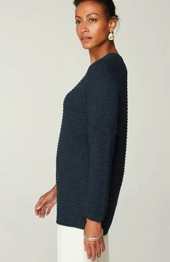 J.Jill Wearever Textured Split-Neck Sweater | Jjill-Women Sweaters