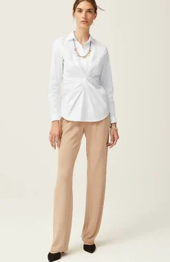 J.Jill Wearever Twisted-Front Shirt-Collar Top | Jjill-Women Shirts & Blouses