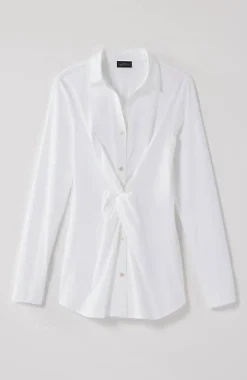 J.Jill Wearever Twisted-Front Shirt-Collar Top | Jjill-Women Shirts & Blouses