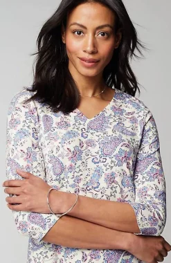 J.Jill Wearever V-Neck Ballet-Sleeve Top | Jjill-Women Tops & Tees
