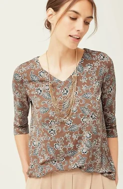 J.Jill Wearever V-Neck Ballet-Sleeve Top | Jjill-Women Tops & Tees