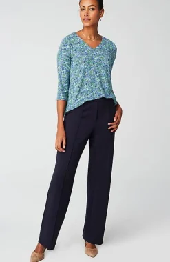 J.Jill Wearever V-Neck Ballet-Sleeve Top | Jjill-Women Tops & Tees