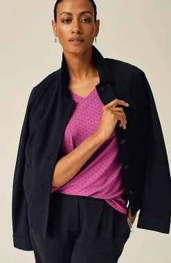 J.Jill Wearever V-Neck Ballet-Sleeve Top | Jjill-Women Tops & Tees