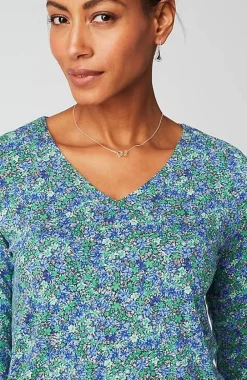 J.Jill Wearever V-Neck Ballet-Sleeve Top | Jjill-Women Tops & Tees