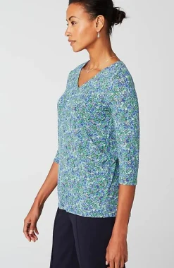 J.Jill Wearever V-Neck Ballet-Sleeve Top | Jjill-Women Tops & Tees