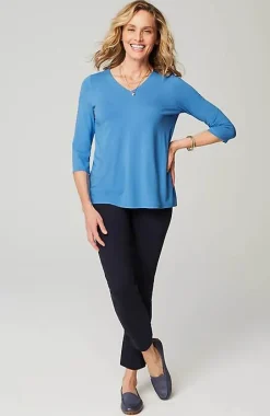 J.Jill Wearever V-Neck Ballet-Sleeve Top | Jjill-Women Tops & Tees