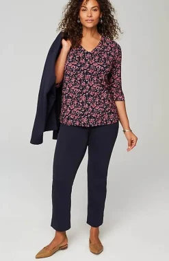 J.Jill Wearever V-Neck Ballet-Sleeve Top | Jjill-Women Tops & Tees