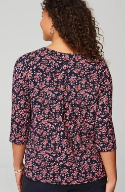 J.Jill Wearever V-Neck Ballet-Sleeve Top | Jjill-Women Tops & Tees