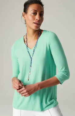 J.Jill Wearever V-Neck Ballet-Sleeve Top | Jjill-Women Tops & Tees