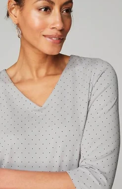J.Jill Wearever V-Neck Ballet-Sleeve Top | Jjill-Women Tops & Tees