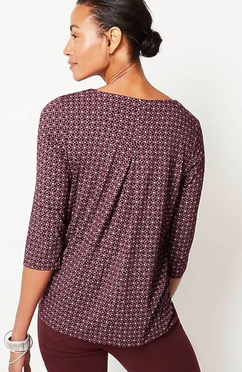 J.Jill Wearever V-Neck Ballet-Sleeve Top | Jjill-Women Tops & Tees