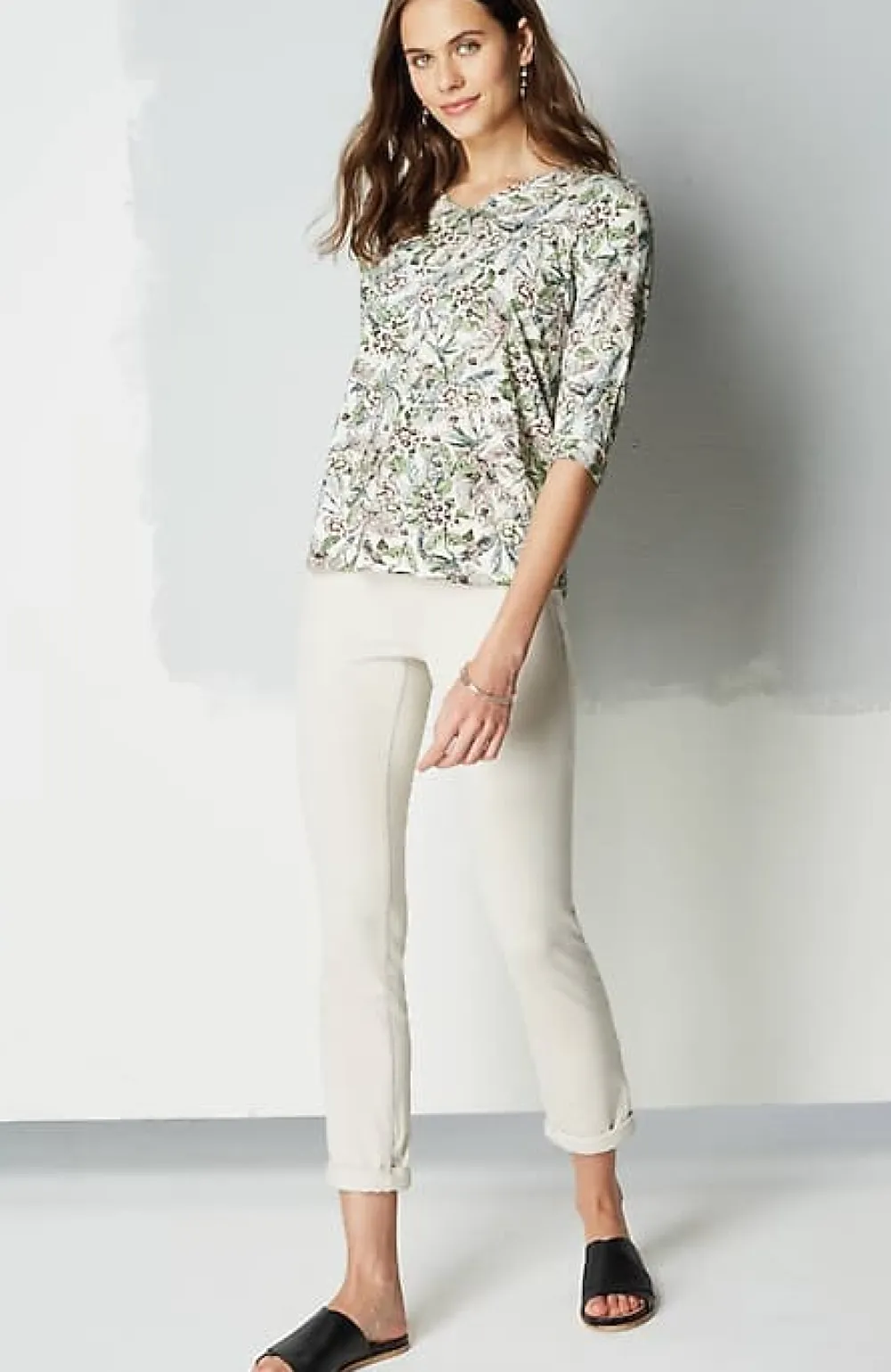 J.Jill Wearever V-Neck Ballet-Sleeve Top | Jjill-Women Tops & Tees