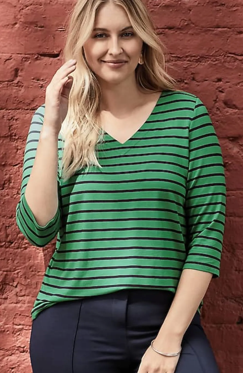 J.Jill Wearever V-Neck Ballet-Sleeve Top | Jjill-Women Tops & Tees