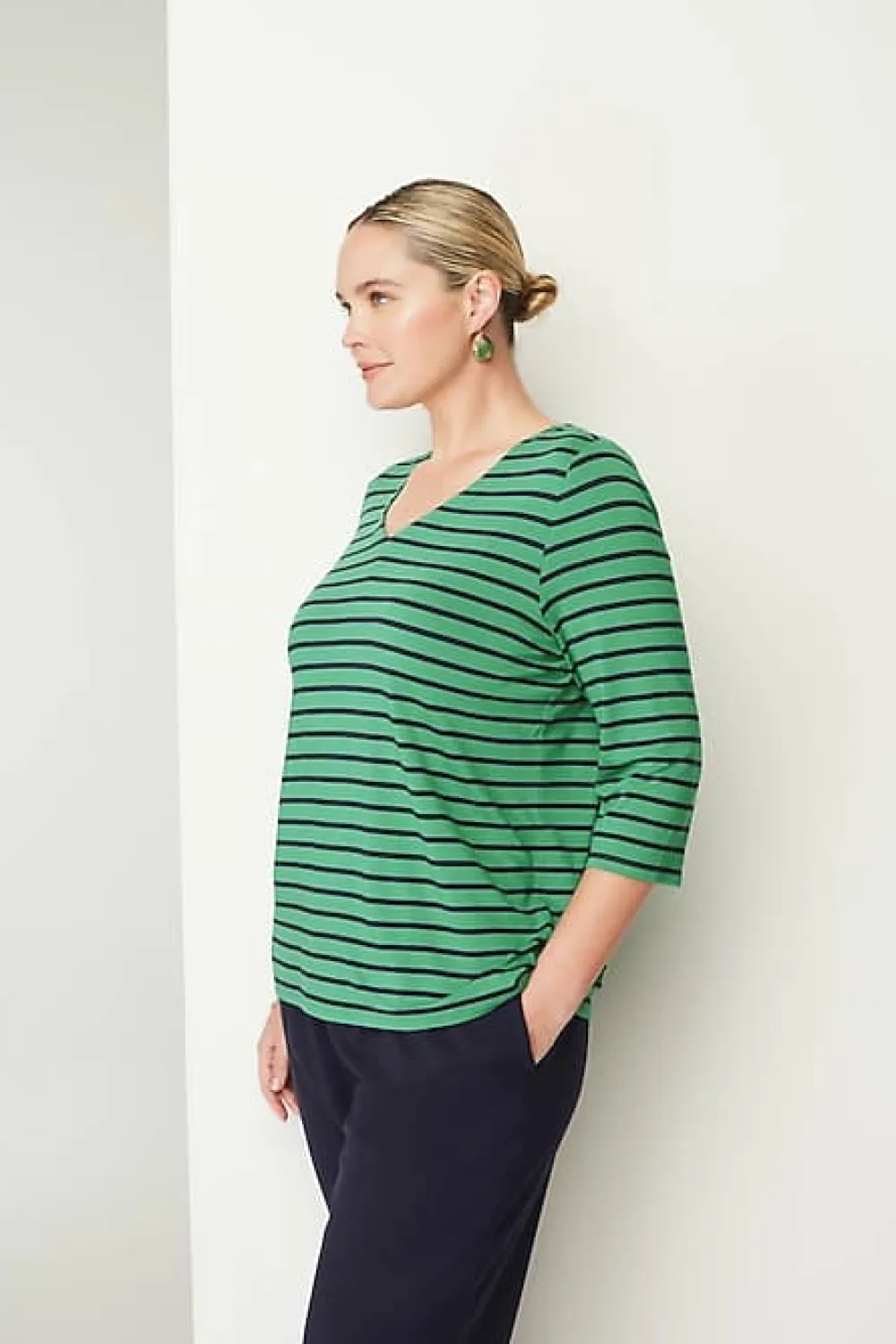 J.Jill Wearever V-Neck Ballet-Sleeve Top | Jjill-Women Tops & Tees
