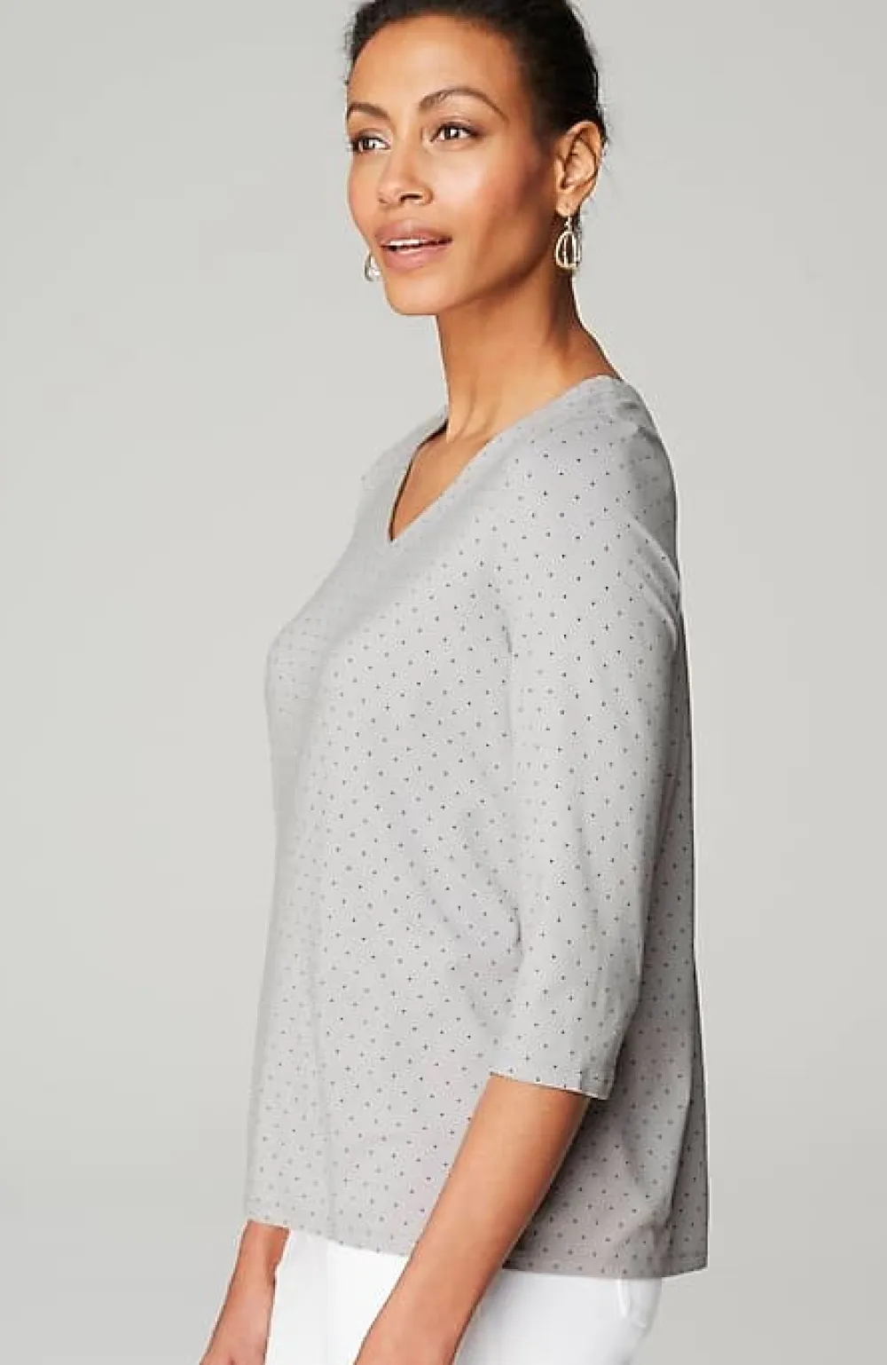 J.Jill Wearever V-Neck Ballet-Sleeve Top | Jjill-Women Tops & Tees
