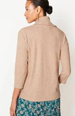 J.Jill Wearever Waffle-Textured Cowl-Neck Top | Jjill-Women Tops & Tees