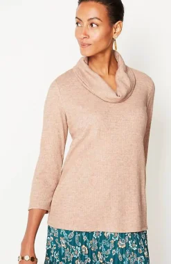 J.Jill Wearever Waffle-Textured Cowl-Neck Top | Jjill-Women Tops & Tees